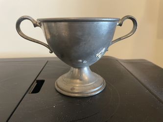 Vintage Pewter Sugar Bowl And Gravy Boat