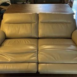 Leather Dual Recliner Couch
