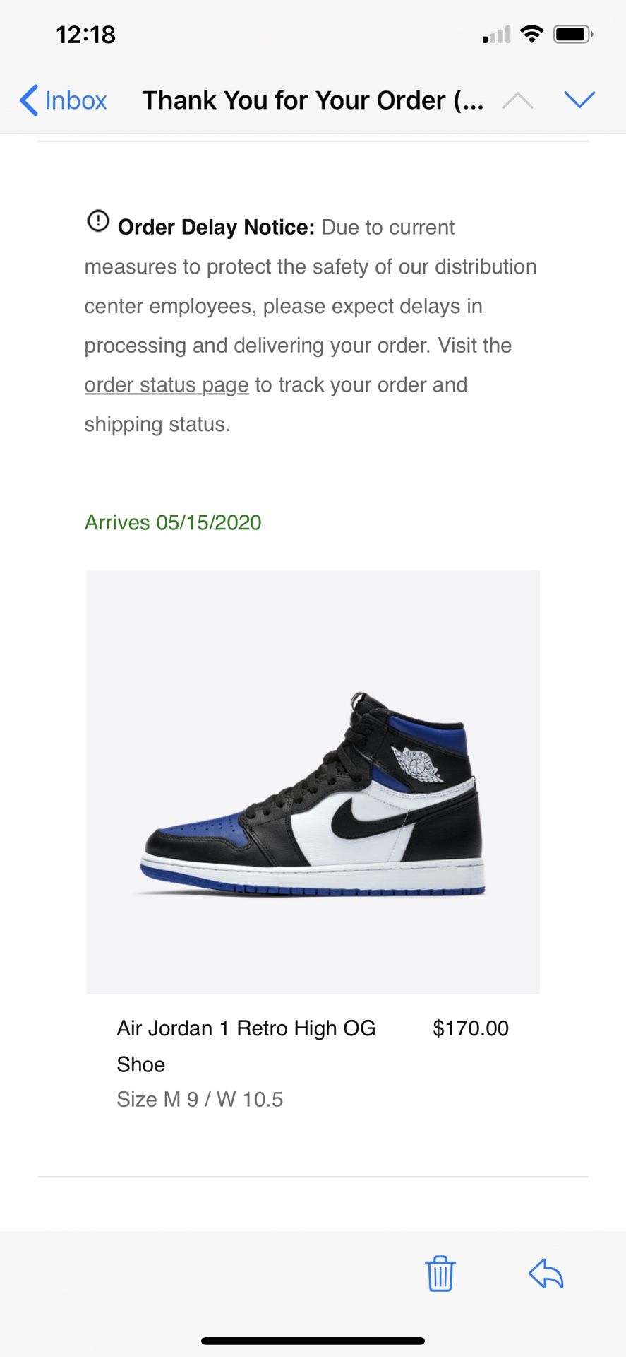 Jordan 1 Royal Toe