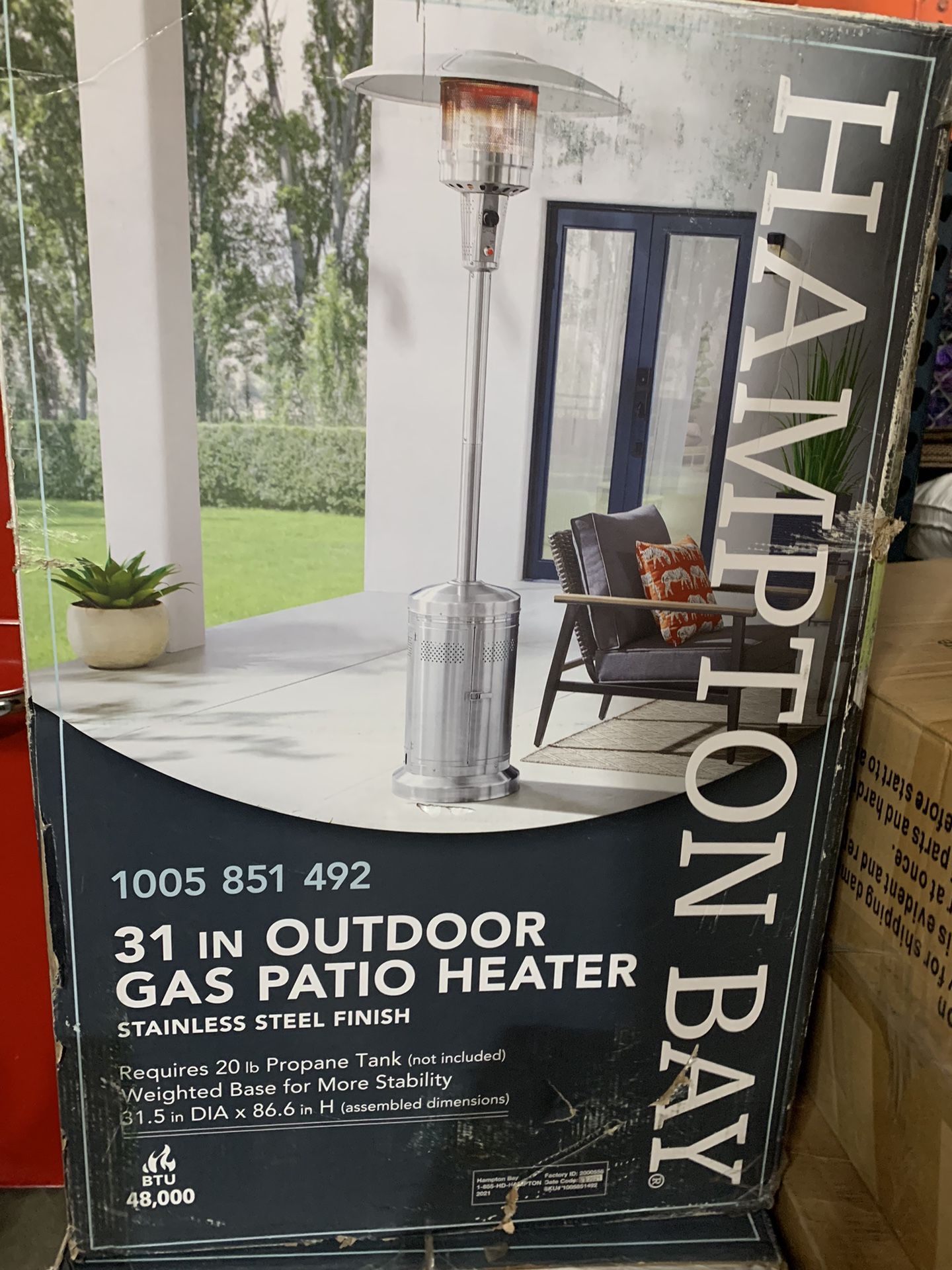 48000 Btu Hampton Pyramid Patio Heater Outdoor Patio Hampton Bay