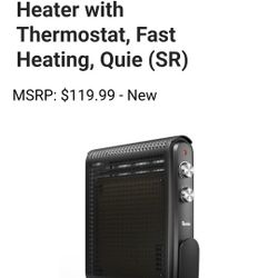 Reekie 1500W Electric Mica Panel Heater with Thermostat, Fast Heating, Quiet, Safety Protection