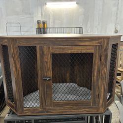 New 44 inch corner dog crate with cushion