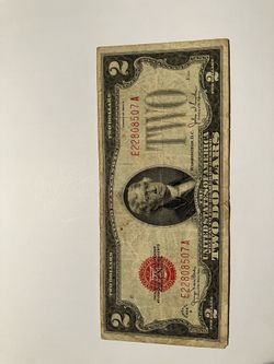 100 year old 2 dollar RARE BILL   98 years