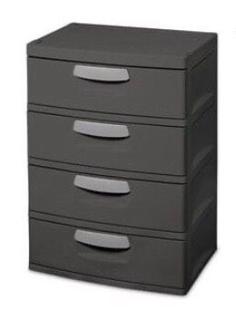 Grey Plastic Storage Containers