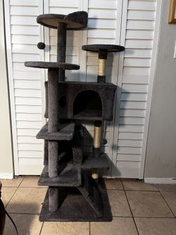 cat tree: 4ft 8 inches