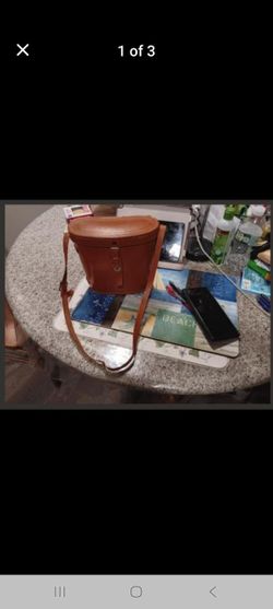 Binoculars With Leather Carrying Case
