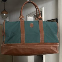 Vintage Ralph Lauren Green & Brown Duffel Bag