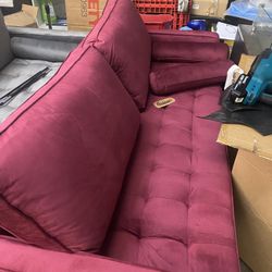 New Red Couch Velvet 
