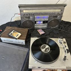 Technics Vinyl Record Player Quasar Getoblaster BoomBox