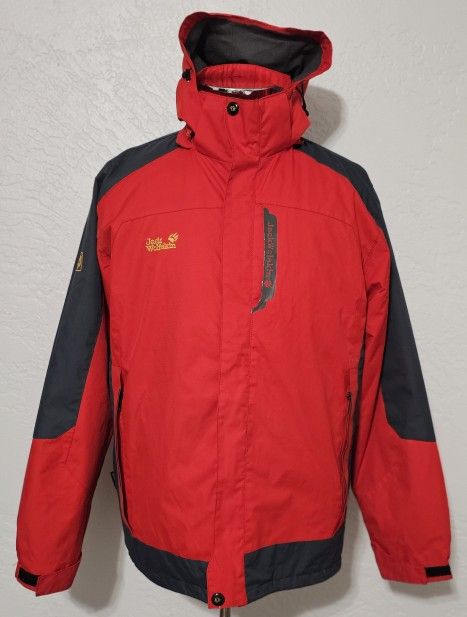 Goretex Goose Down Puffer Coat 2 In 1 Tech Jacket Jack Wolfskin Mens XL Hiking