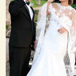 Wedding dress 2-pieces 