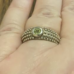 Vintage CID Sterling Peridot ring size 6.5