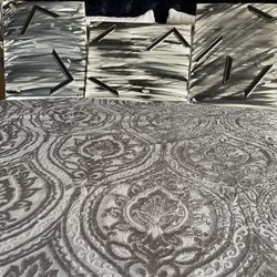 Hand painted Abstract Canvas Art (16X20)