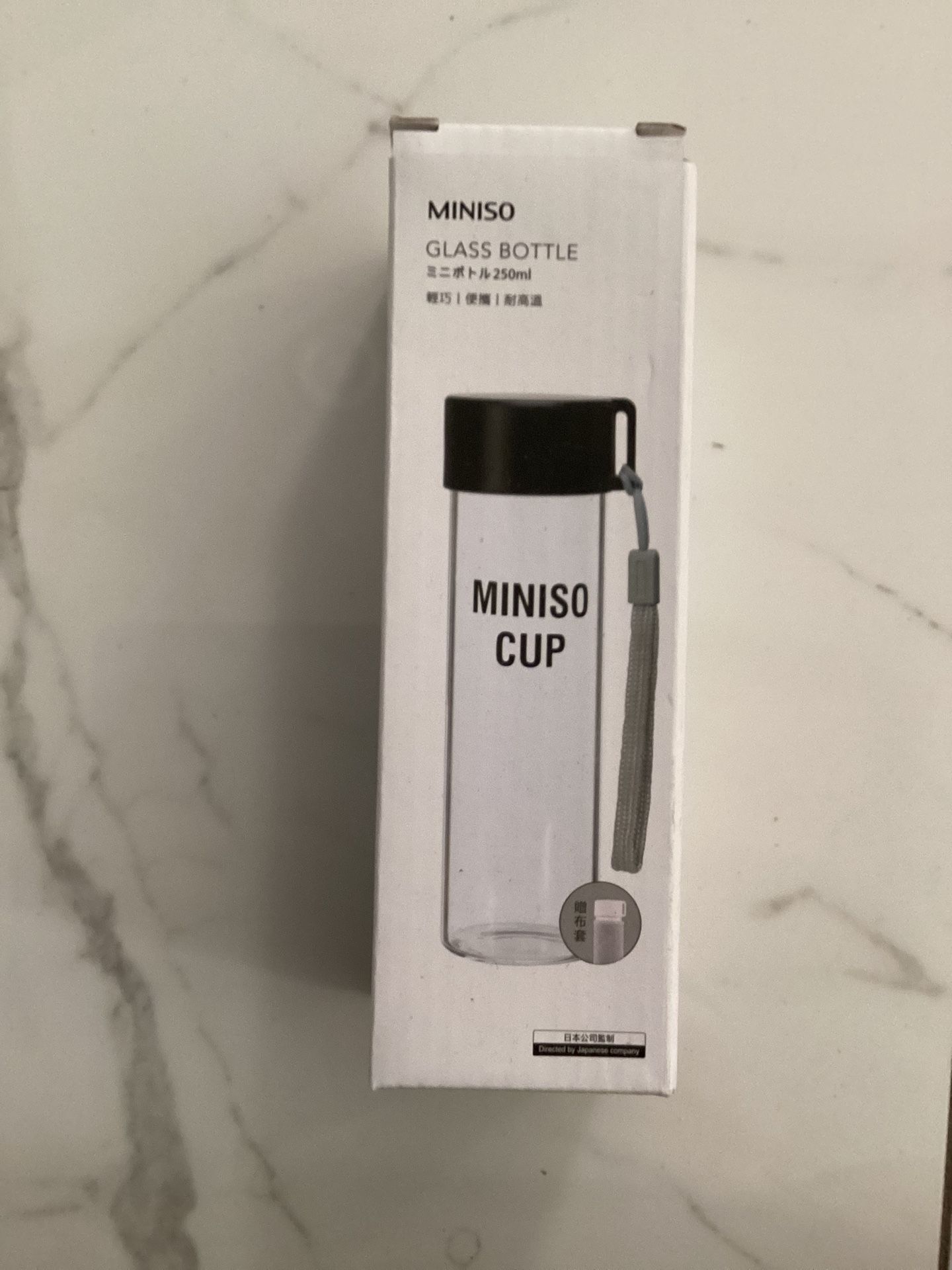 Miniso Glass Water Bottle 250 ML