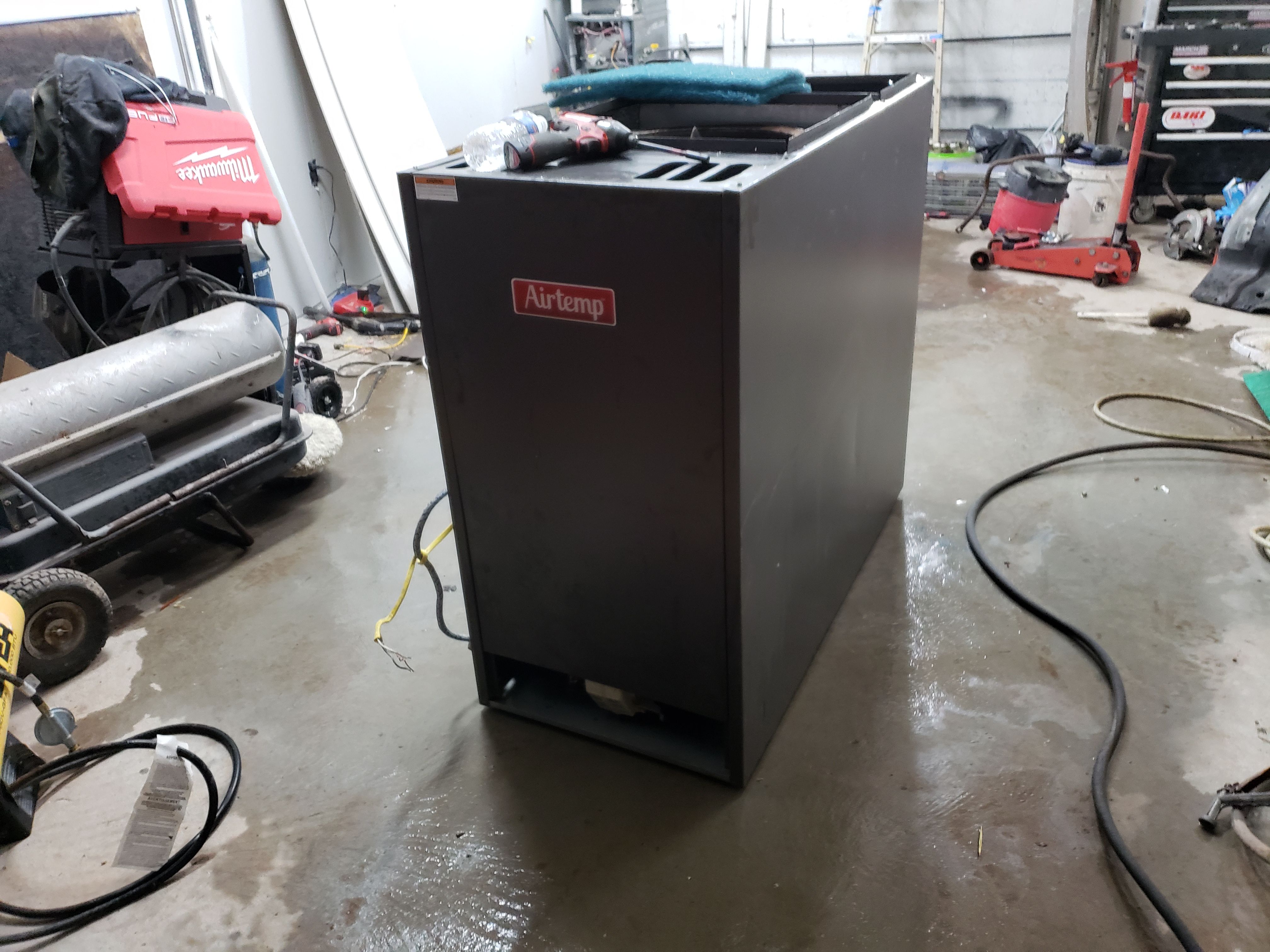 Airtemp oil furnace low boy with tank and plenum
