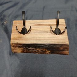 Live Edge Coat Rack 2 Hook