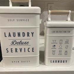 metal laundry containers