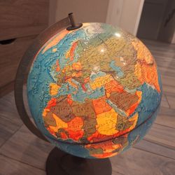 Illuminated World Globe With Stand