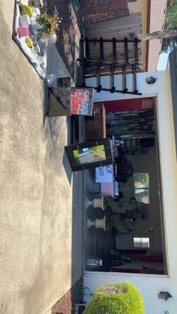 Yard sale and hot dogs