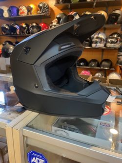 Off Road Helmet New Dirtbike Flat Black Motorcycle Helmet $120