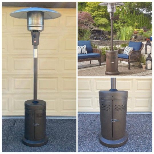 NEW & ASSEMBLED Outdoor Propane Patio Heater 48,000 BTU Patio Heater with Builtin Table for