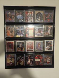 Michael Jordan Basketball Cards In Frame