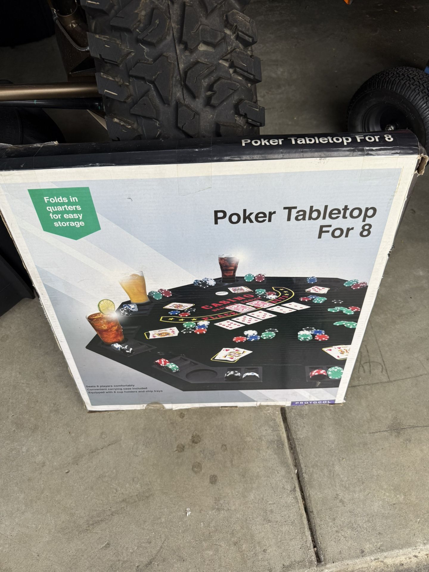 NEW Poker Tabletop For 8