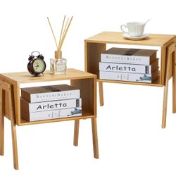 Bamboo Wood End Tables
