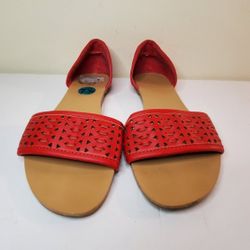 Madeline Stuart Red Slip On Flats Size 7.5