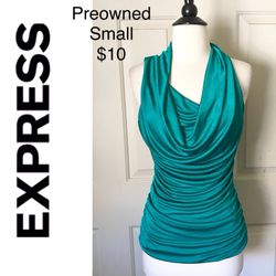 Preowned EXPRESS Green Top Small