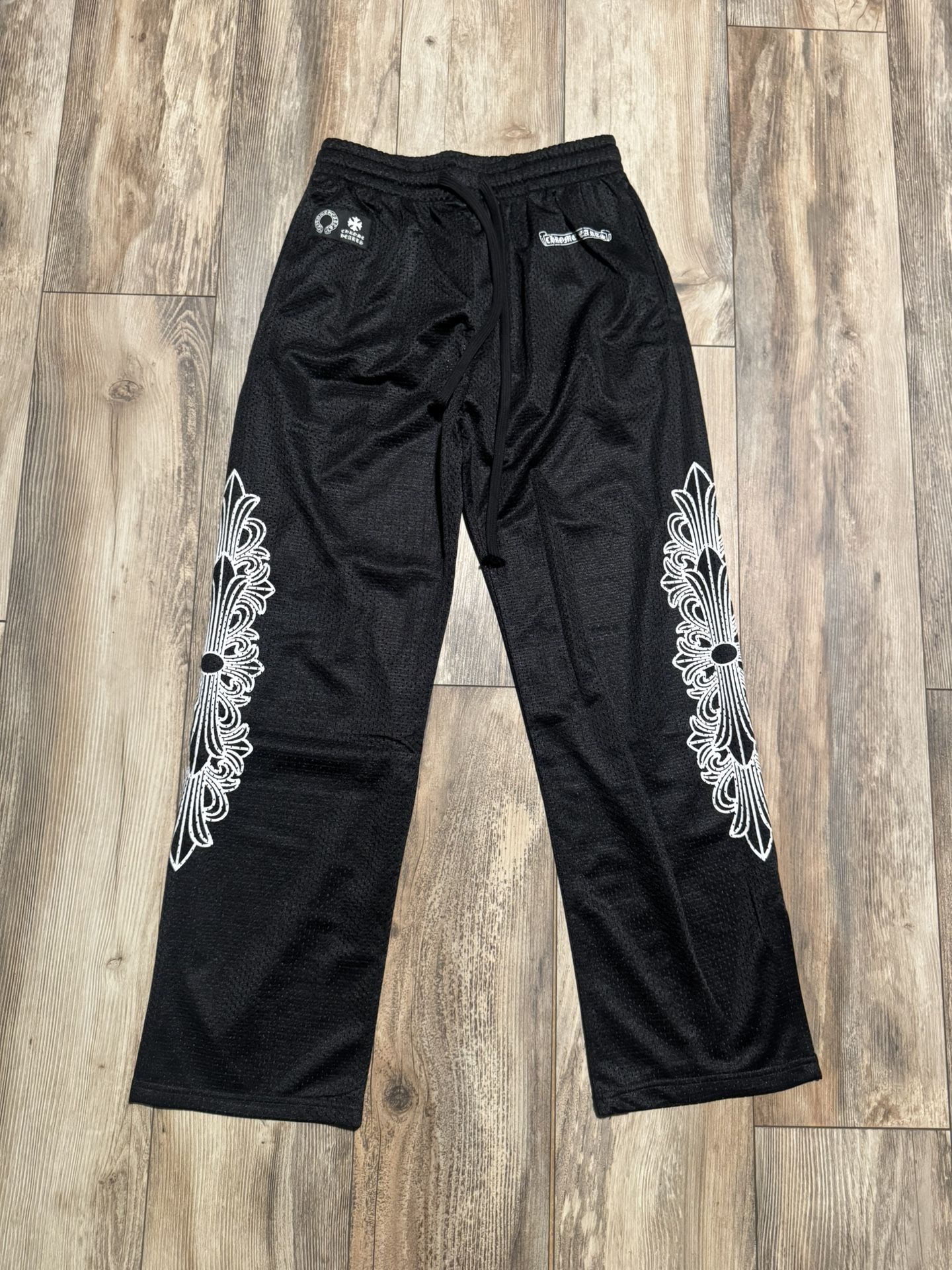 Chrome Heart Black Mesh Jersey Sweat Pants