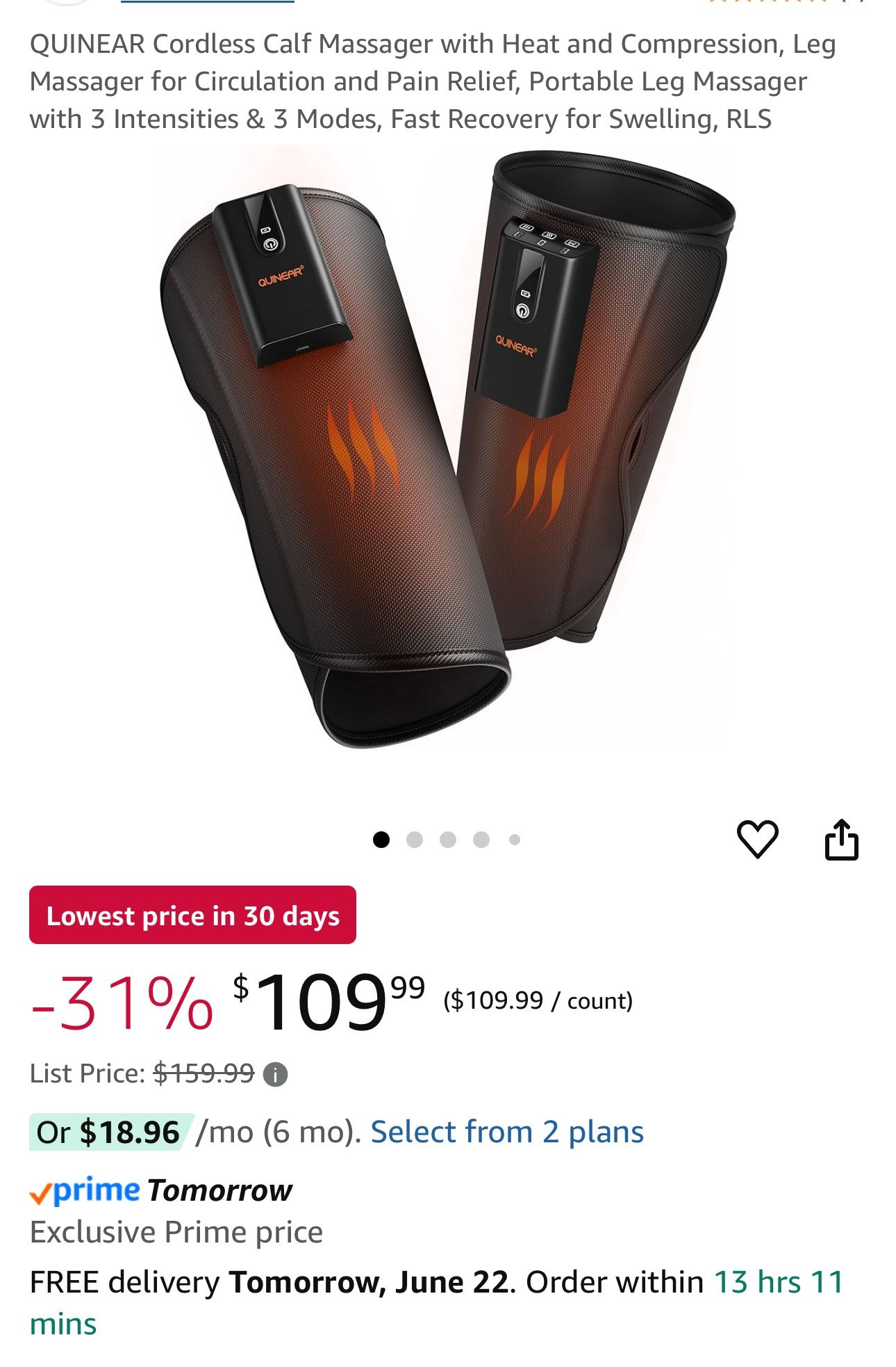 Calves/ Leg Massagers With Heat For Myofascia Release