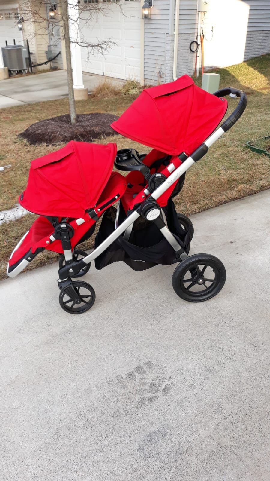 CitySelect double stroller with tray