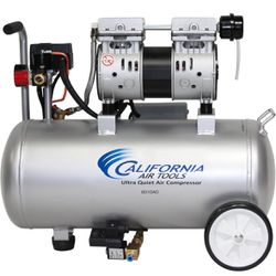 California Air Tools 8010AD Ultra Quiet & Oil-Free 1.0 Hp, 8.0 Gal. Steel Tank Air Compressor w/Auto Drain