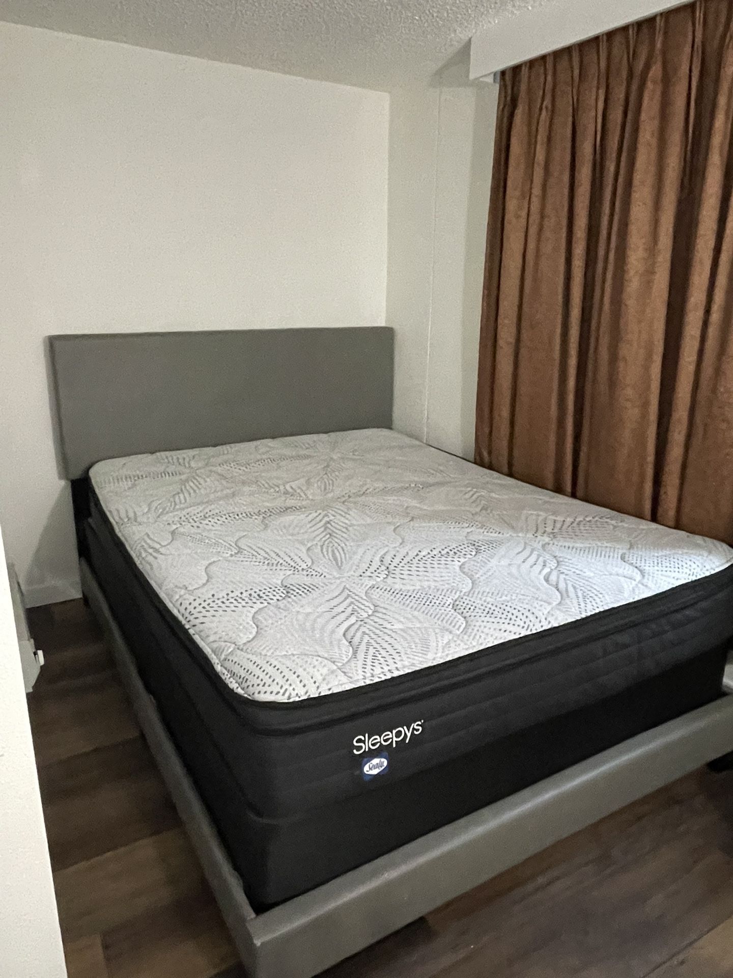 Sleepys by Sealy 11” Queen Mattress with Frame and Foundation