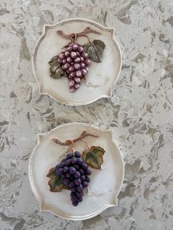 3-D Grape Ceramic Wall  Decor