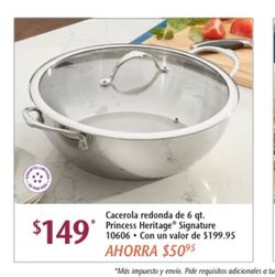 Princess house Caserola de 6 qt clasica