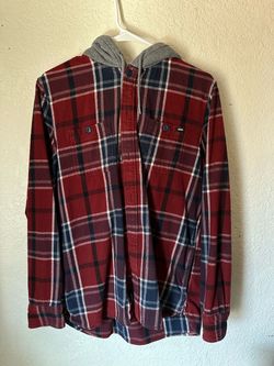 Vans Hooded Flannel Plaid Shirt