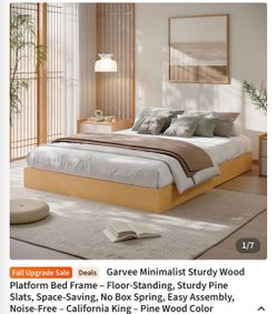 Full Size Sturdy Wood Platform Bed Frame