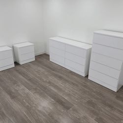DRESSER,  CHEST AND TWO NIGHSTANDS 
