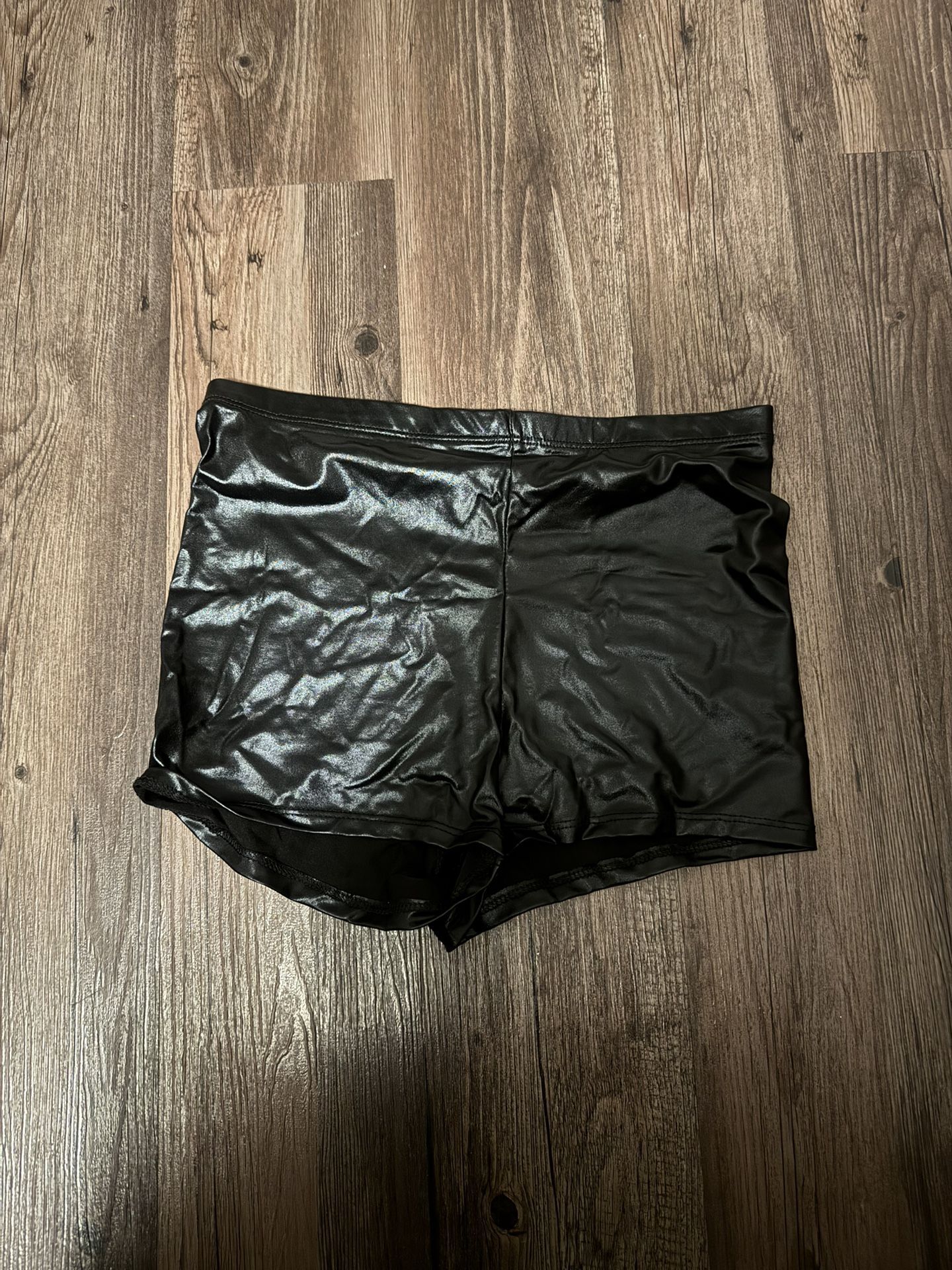 Glossy Black Shorts