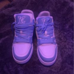 Louis Vuitton Trainer 'Sky Blue' Sneakers Men's size 9 for Sale in
