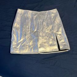 Silver Short Skirt