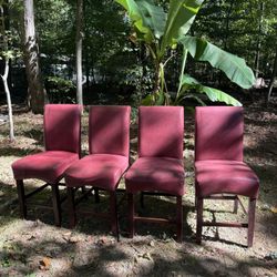 24” Red Dining Chairs 