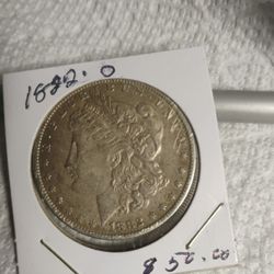 1882 0 Morgan Silver Dollar $50