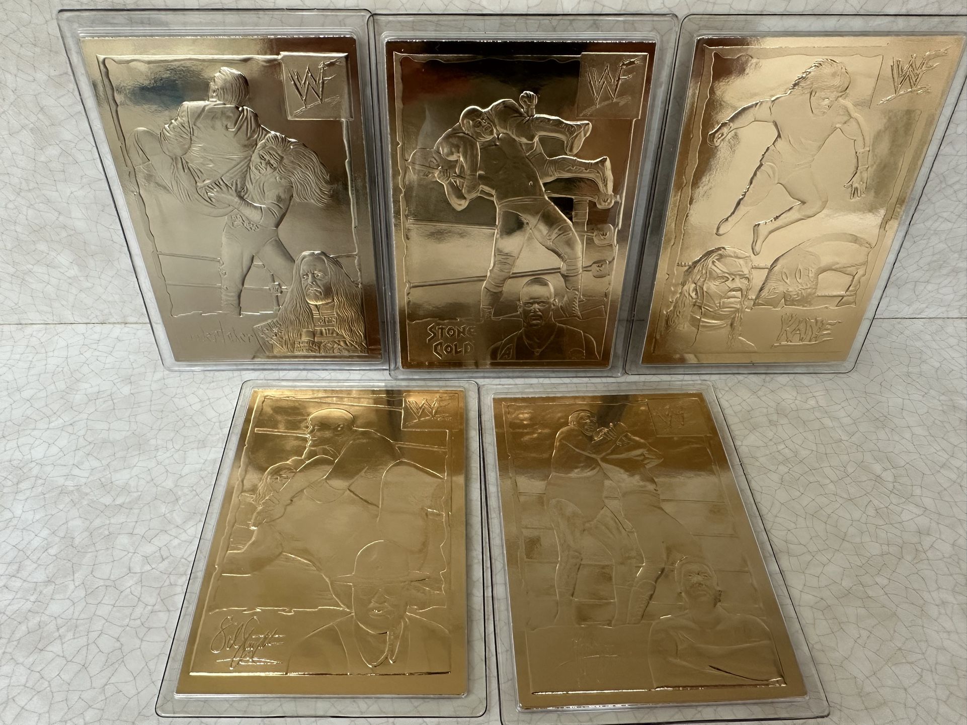 Danbury Mint 22K Gold WWF Cards