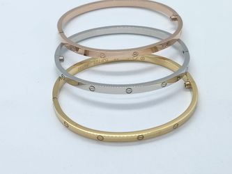 Skinny Love Bracelet Stainless Steel Gold Plated 