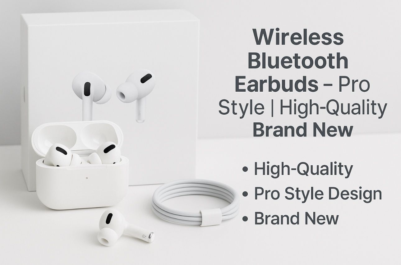 High-Quality AirPods Style Wireless Earbuds – Brand New