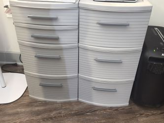 Sterilite 3-Drawer + 4-Drawer Storage Cabinets – $30