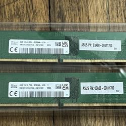 2 x 4GB Ram PC4 3200mhz